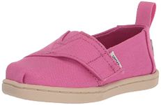 TOMS Boy's Girl's Tiny Alpargata Loafer Flat, Pink, 8 UK Child