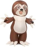 Spooktacular Creations Inflatable Halloween Costume Full Body Sloth Inflatable Costume - Child Unisex 7-10 Years Old Inflatable Costume Brown