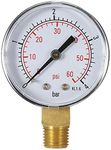 50mm 0~60psi 0~4bar Pool Filter Water Pressure Dial Hydraulic Pressure Gauge Meter Manometer 1/4" NPT Thread