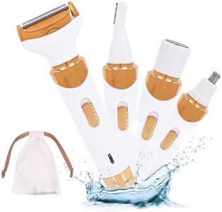 COOL CARRY Eletric Razor for Woman,4 in 1 Rechargeable Bikini Trimmer and Shaver, Wet/Dry Electric Body Hair Coldless Waterproof Facial Hair Removal Razor Painless Trimming of Pubic Face arms Legs
