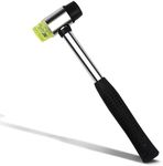 WELANE Rubber Mallet, Double Head Soft Hammer Installation Hand Tool for Leather Crafts, Jewelry, Flooring, Wood Installation (25mm/0.98in)