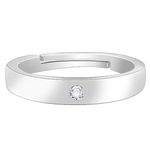 GIVA 925 Silver Zircon True Love Ring, Adjustable | Gifts for Women and Girls | With Certificate of Authenticity and 925 Stamp | 6 Months Warranty*