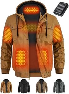 Wulcea Men Heated Jacket Battery Pack Included Electric Winter Work Coat Hoodie Best Grandpa Elder Men Happy Birthday Father Day First Time Great Papaw Peepaw Pawpaw Granddad Unique Gifts