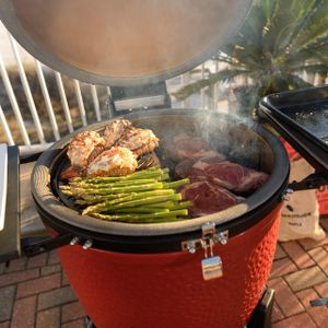 Kamado Joe Classic III Charcoal Grill – Ceramic, Red