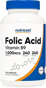 Nutricost Folic Acid (Vitamin B9) 1000 mcg, 240 Capsules