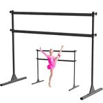 BeneLabel Ballet Barre Freestanding, Portable Ballet Bar 10 Height Adjustable Cloth Wrapped Stretching Dance Bar for Girls Kids Adults Home Workout Fitness Yoga, 150 x 71cm