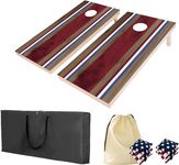 4×2ft Cornhole Board Set,Wooden Corn Hole Games for Adults Bean Bag Toss Game Set, w/ 8 Corn Hole Bags, & 2 Cornhole Board & a Carrying Case for Wedding/Party/Outdoor/Hiking/Yard(Style04)