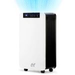 NETTA 12L/Day Low Energy Dehumidifier - Digital Control Panel, Air Filter, Continuous Drainage, Auto Restart, Timer, 1.5L Water Tank - For Home & Office, Damp Mould Control, Laundry Cloth Drying