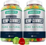 Hemp Gummies (2 Packs) Organic Hemp Supplement High Potency for Adults - with Pure Hemp Oil Extract - Natural Edibles Gummy-Vegan, Non-GMO, Low Sugar, Made in US