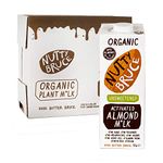 Nutty Bruce - Unsweetened Activated Almond Milk - Certified Organic & Vegan Alternative Milk, No Preservatives, Colours or Added Oils, Lactose Free, Dairy Free, Soy Free - 6 pack x 1L