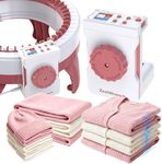[2025 Upgraded] zestwrench Electric Knitting Machine Adapter for Sentro Knitting Machine 48, LCD Panel & Row Counter, Flat/Circular Dual Mode, Variable Speed Motor Accessories for Most Yarns