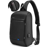 Sling Backpack Men'S Chest Bag Shoulder Crossbody Sling Backpack for Men with USB Charging Port