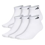 adidas Men's Superlite Low-Cut 6 Pairs SOCK PREPACK, white, Large US