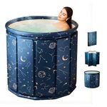Valajogi Bath tub for adult for bathroom Tub for Home SPA, Maintains Hot & Cold Temperature, Drainage Hole, Thickened Layer for Hot and ice bath tub for adults (Planet)