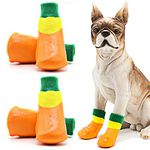 Udebohe Dog Socks for Outdoor and Indoor(4 PCs), Anti-Slip Waterproof Dog Shoes, Soft Rubber Dog Boots Dog Paw Protector for Small Medium Large Dogs