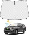 Windshield Sun Shade for 2016-2024 2025 Honda Pilot Accessories Thicken 6-Layer Foldable Front Window Sunshade Cover Sun Visor Protector Block UV Rays Keep Vehicle Cool