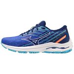 Mizuno Women's Wave EQUATE 7 Running, Dblue/White/NeonFlame, 7.5 UK