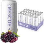 Tru Rescue Seltzer, Hydration Detox Drinks with Electrolytes, Blackberry Fruit Juice Flavored Sparkling Water, Caffeine Free, Kosher, Gluten Free, Vegan, Low Calories, No Sugar Added Beverages, 12oz (Pack of 12)