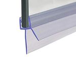 Cozylkx Frameless Shower Door Bottom Seal with Drip Rail 3/8" Thick Glass 27.5" Long Sweep - Glass Door Seal Strip Stop Shower Leaks