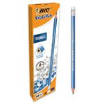 Bic - Evolution Triangle - Triangular Pencils with Integrated Eraser - HB - Box of 12