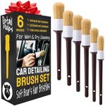 Car Detailing Brush Set 6-Pack, Interior and Exterior, Detail Dudes