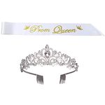 VALICLUD Prom Sash Prom King and Queen Sashes Prom King and Prom Queen Satin Sash Wedding Graduation Party School Party Accessories Prom