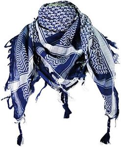 Tapp Collections Premium Shemagh Head Neck Scarf - Blue/White