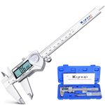 Kynup Digital Vernier Caliper, 150mm Caliper with Stainless Steel, Inch Millimeter Fraction Conversion, Measuring Tools Calipers Gauge with Large LCD Screen (6 Inch)