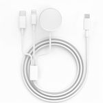 3 in 1 Charging Cable Compatible with Apple Watch Charger Series 10 9 8 7 6 5 4 SE 3, Charger for iPhone 16 15 14 13 12 11 Pro Max XS XR X 8 Plus, AirPods 3 2 Pro, Pad Pro/Air to USB C Cord, 3.9ft