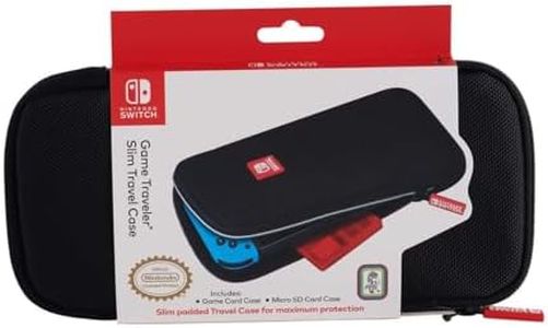 Nintendo Switch Slim Travel Case - Nintendo Switch OLED/Switch, BONUS Game Case, Licensed by Nintendo, Durable Ballistic Nylon Exterior with Soft Micro-Fiber Padded Interior for Ultimate Protection