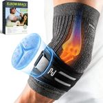 ZOELION Reinforced Support Tennis Elbow Brace with Targeted Gel-Pad Strap, Elbow Compression Sleeve & Counterforce Arm Band for Tendonitis, Tennis/Golfers, Weightlifting, (Black, L)