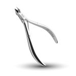 Rui Smiths Professional Carbon Steel Cuticle Nippers for Home Users, French Handle, Single Spring, 6mm Jaw (Full Jaw)