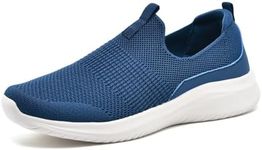 TIOSEBON Women's Walking Tennis Shoes Knit Slip on Mesh Comfortable Sneaker 2229 Lake Blue US 6
