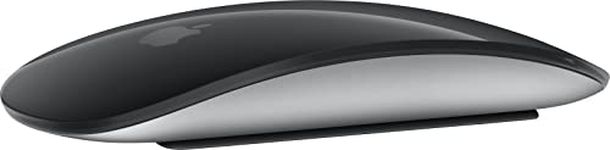 Apple Magic Mouse: Bluetooth, rechargeable. Works with Mac or iPad; Black, Multi-Touch surface