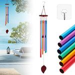 YUEYUAN Outdoor Wind Chime Colorful 6 Aluminum Alloy Tubes Wind Chimes for Garden, Patio, Backyard, Home Decor