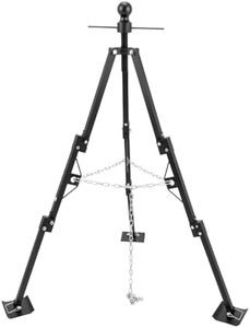 RVSNAIL Tripod Stabilizer Jack for 5th Wheel Trailer RV, 5000lb Load Capacity, Adjustable Height from 35" to 57", Foldable Gooseneck Hitch Stabilizer