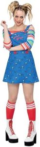 Smiffys 51613S Officially Licensed Chucky Costume, Women, Multi-Colour, S-UK Size 08-10