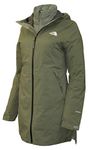 THE NORTH FACE Women’s ThermoBall Eco Triclimate Long Jacket, Agave Green/Dark Heather, XXL
