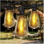 DAYBETTER Outdoor String Lights100FT Waterproof LED Edison Outside Lights, 2200K 34 Shatterproof ST38 Bulbs(+1 Spare), Hanging Umbrella Lights for Garden Camping Patio Porch Backyard Deck Balcony