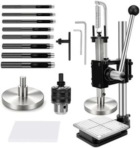 Leather Press Hole Puncher Leather Cutting Machine Hand Punching Machine for DIY Craft Punching Holes Cutting, Forming Pressing,Install Rivets and Snap Buttons