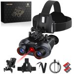 3D VR Night Vision Goggles,8K UHD Night Vision Binoculars for Adults, Auto Wake and Seamless 3D Integration Tech,Infrared Goggles, Rechargeable with 8K Photo & 4K Video,64GB TF Card Included