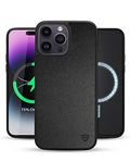 RAEGR iPhone 14 Pro Max Case | Magnetic Case | Supports Mag-Safe Wireless Charging | Elements Armor MagFix Case/Cover Designed for iPhone 14 Pro Max (6.7-Inch) 2022 - Leather Black RG10380