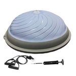 B FIT Balance Trainer Stability Half Ball with Pump - Improve Core and Ab Strength With Full Body Home Gym Workouts Or Fitness Training (Blue 47 Cm.)