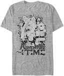 Adventure Time Big & Tall Group Splat Men's Tops Short Sleeve Tee Shirt, Athletic Heather, X-Large Big Tall