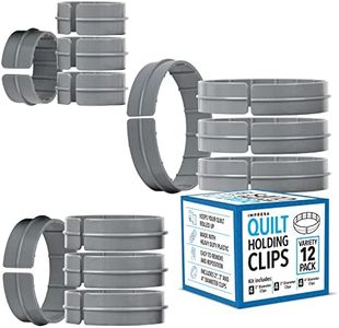 IMPRESA [Variety 12 Pack] 2,3,4 Inch Diameter Quilting Rings - Quilt Clip for Quilting Creations - Quilt Clip for Machine Quilting - Versatile Clamps for Quilting Free Motion- 1" Tall Clamp for Quilt