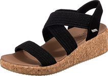 Skechers Women's Arch Fit Beverlee-Love Stays Wedge Sandal, US Women, Black, 9