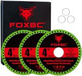 FOXBC 4 Inch Indestructible Multi-Material Cut Off Disc for Angle Grinders, 7/8" Arbor - 3 Pack