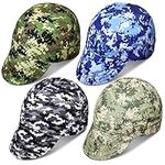 4 Pcs Welding Caps Welding Hats for Men Women Welder's Cap Flame Resistant Welding Helmet Liners Welding Accessories (Summer Camo)