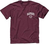 Ivysport Harvard University T-Shirt, Scholar Logo, Crimson, Small