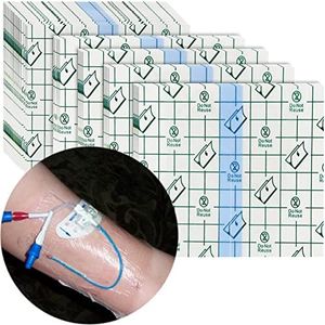 50 Pieces Waterproof Shower Cover Shields Chest Chemo Port PD Catheter Protector Peritoneal Dialysis Accessories Peg Feeding Tube Supplies Water Barrier Women Men (6 x 6 Inch)